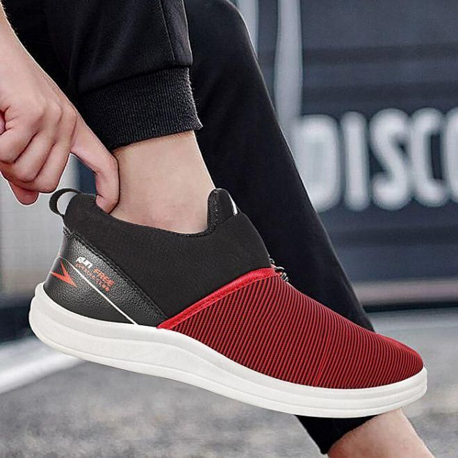 Mens Color Block Casual Slip-on Running Shoes