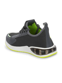 Thumbnail for Bucik Men's Grey Synthetic Leather Lace-Up Sport Shoe