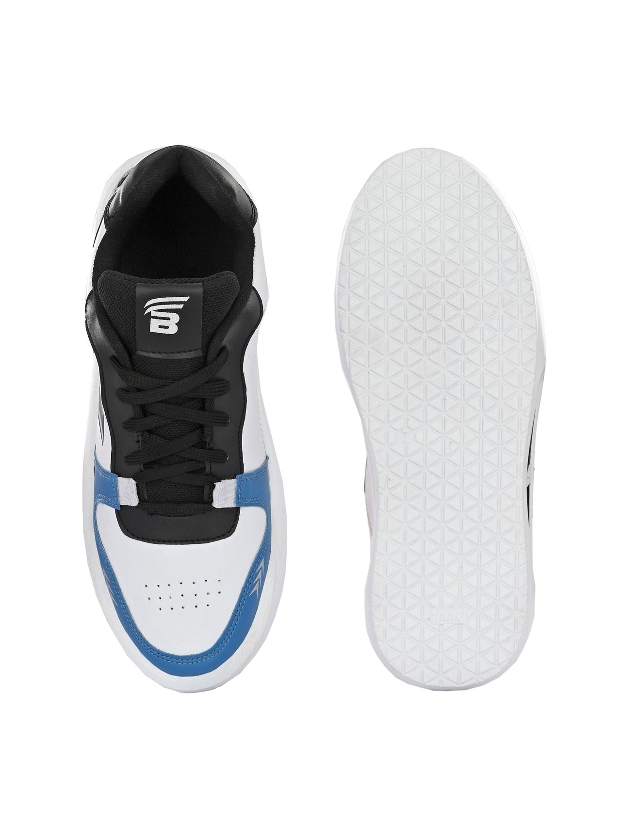 Bucik Men's White Synthetic Leather Lace-Up Sport Shoe