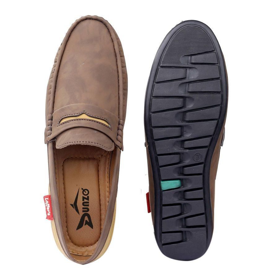 Dunzo Mens Loafer shoes slipon Brown Color
