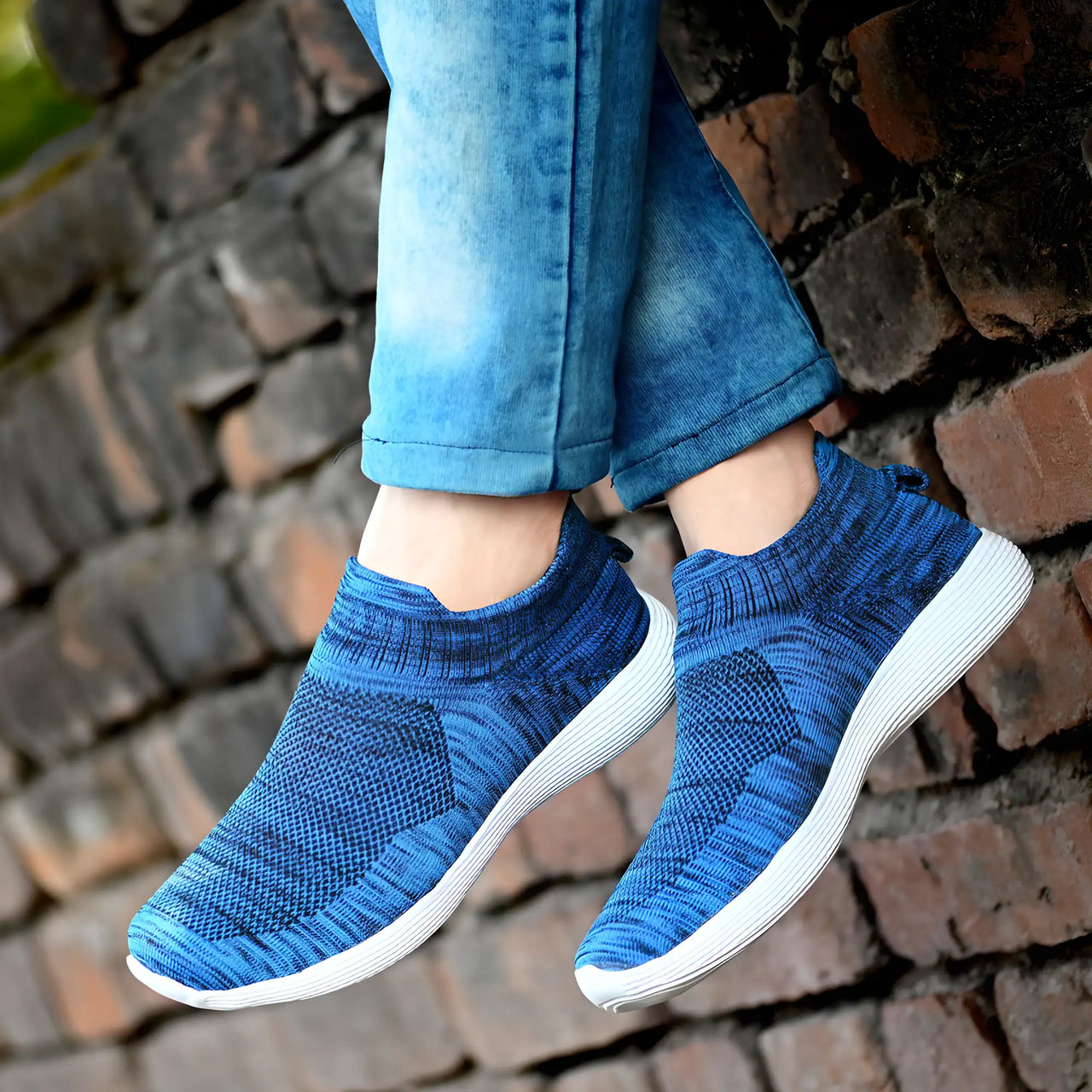 Shoe Island Knitted Party Wear Slip On Casual Socks Sports Shoes