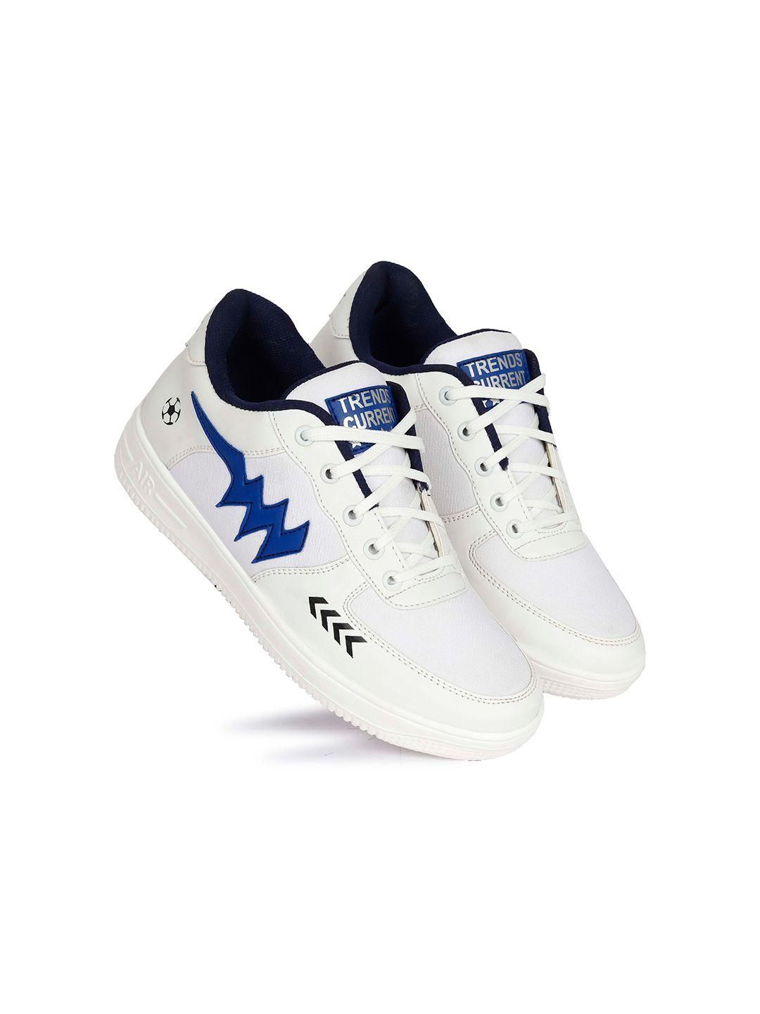 Aadi Men's Synthetic Leather Blue & White Casual Shoes