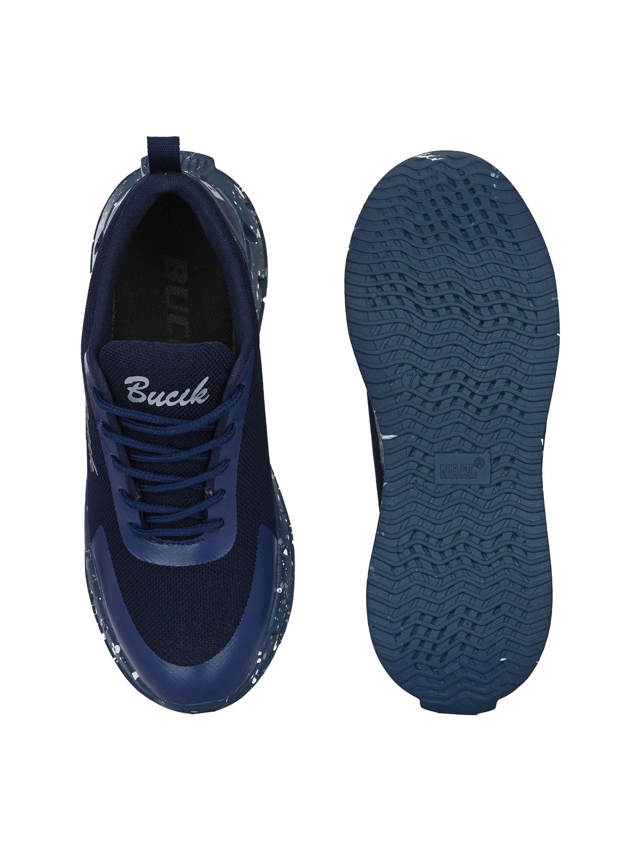 Bucik Men's Blue Synthetic Leather Lace-Up Sport Shoe
