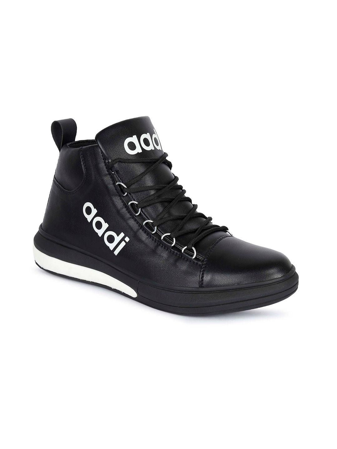 Aadi Men's Z & Black Synthetic Leather Outdoor Casual Boot
