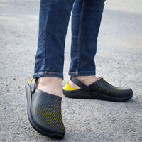 Thumbnail for Monex New Latest Black Yellow Clogs For Mens