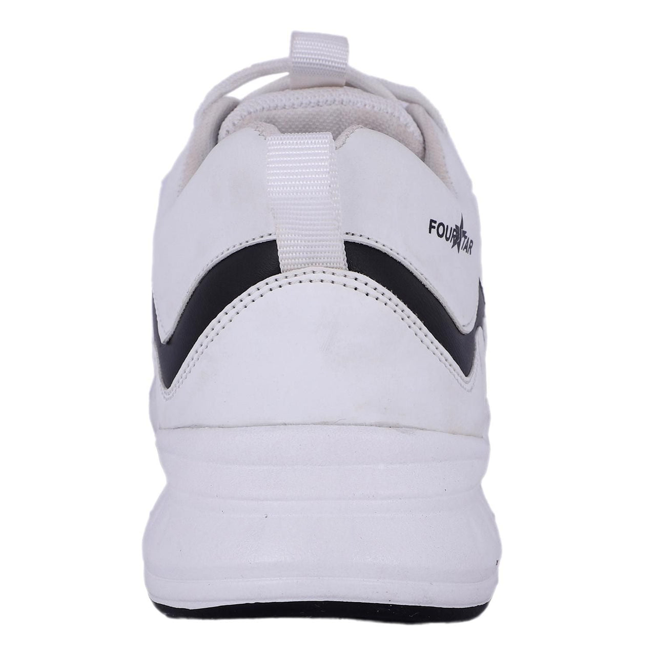 Sporty Men White Lace-up Sport Shoes by Rvy