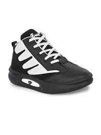 Thumbnail for Bucik Men's Black Synthetic Leather Lace-Up Sport Shoe