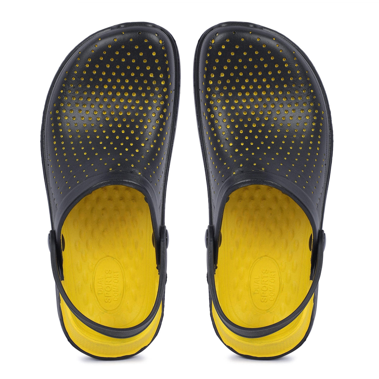 Monex New Latest Black Yellow Clogs For Mens