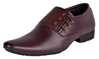 Thumbnail for Aadi Men's Brown Synthetic Leather Derby Formal Shoes