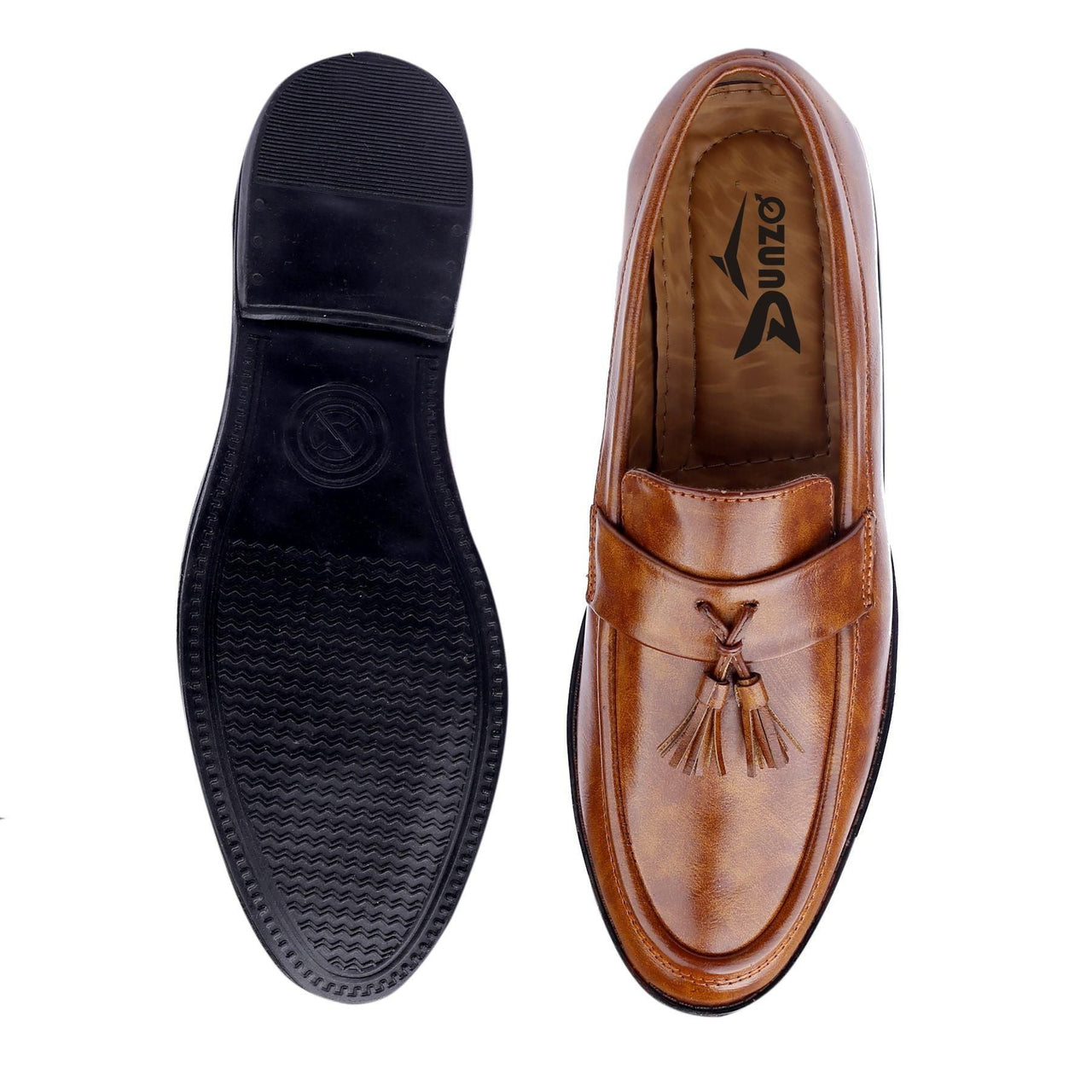 Dunzo Mens Loafer shoes slipon Tan Color