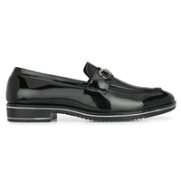 Thumbnail for AIRBELL Men's Black Solid Patent foam Outdoor casual Loafers