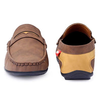 Thumbnail for Dunzo Mens Loafer shoes slipon Brown Color