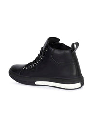 Thumbnail for Aadi Men's Z & Black Synthetic Leather Outdoor Casual Boot