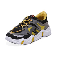 Thumbnail for Cool Yellow & Grey Casual Sports Shoes for Men