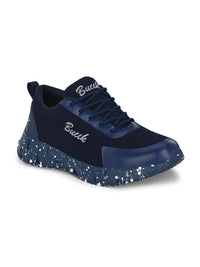 Thumbnail for Bucik Men's Blue Synthetic Leather Lace-Up Sport Shoe