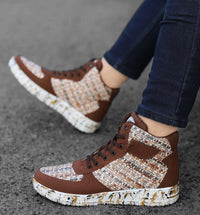 Thumbnail for Ryko Mens Brown High-Top Casual Sneaker Shoes