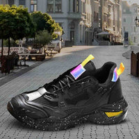 Thumbnail for AIRBELL Men's Black Mesh Lace-Ups Casual Sneakers