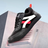 Thumbnail for Black Lace Up Double Strip Casual Shoes For Men