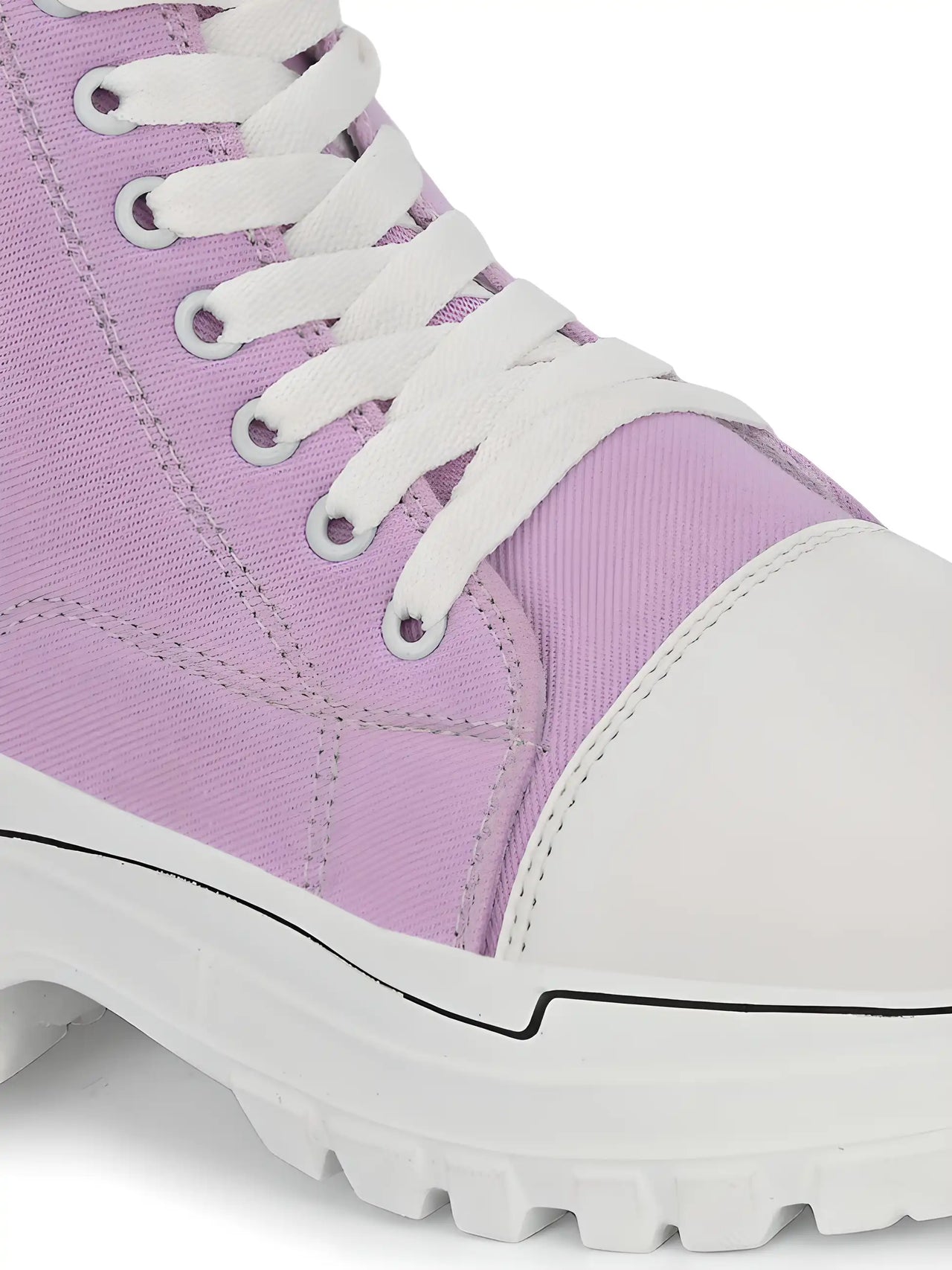 BUCIK Women's Purple Synthetic leather Lace-Up Casual Shoes