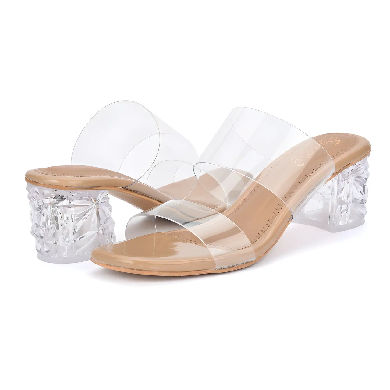 Transparent heels for women