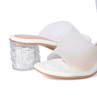 Thumbnail for Women white transparent heel