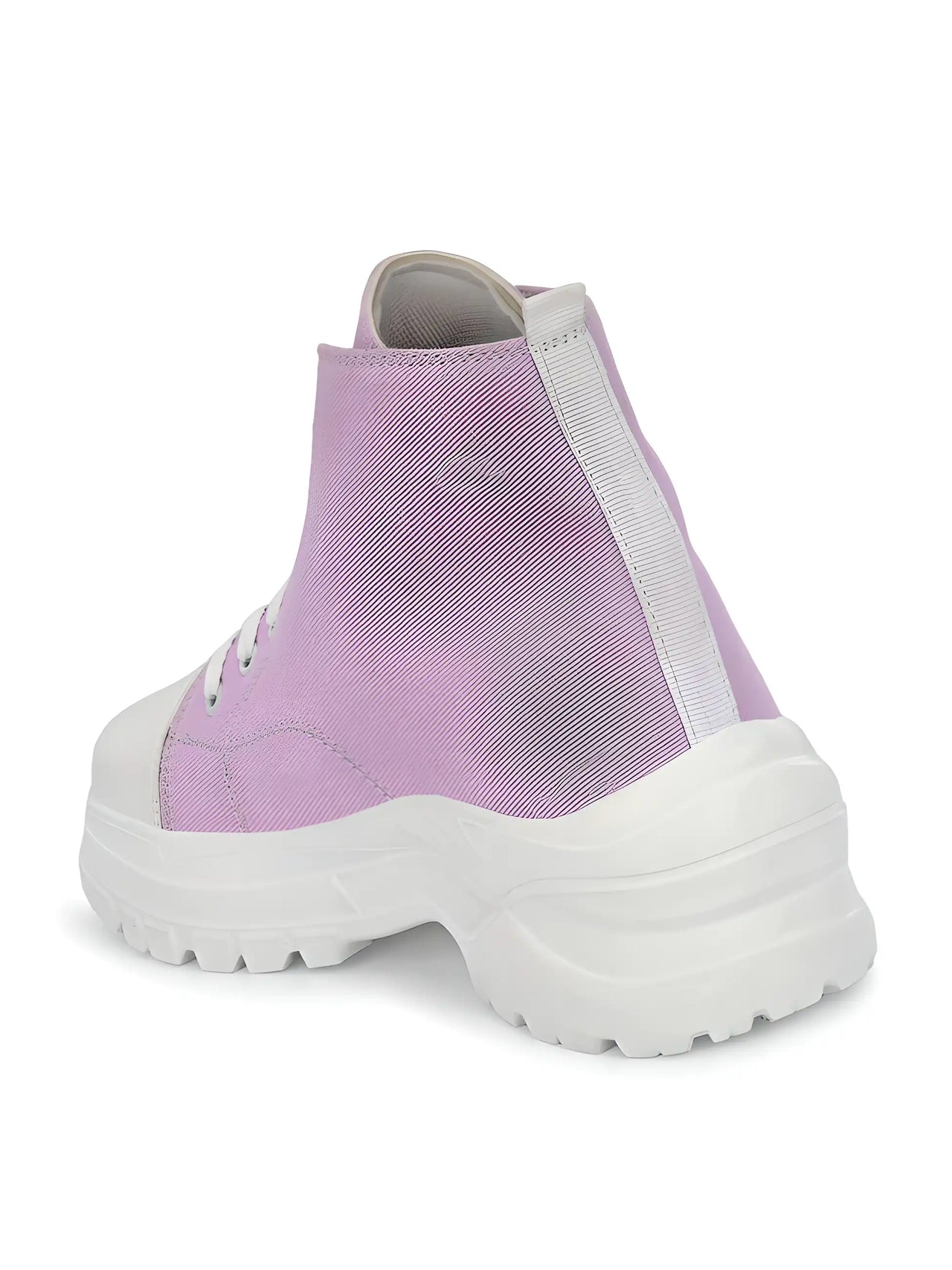 BUCIK Women's Purple Synthetic leather Lace-Up Casual Shoes