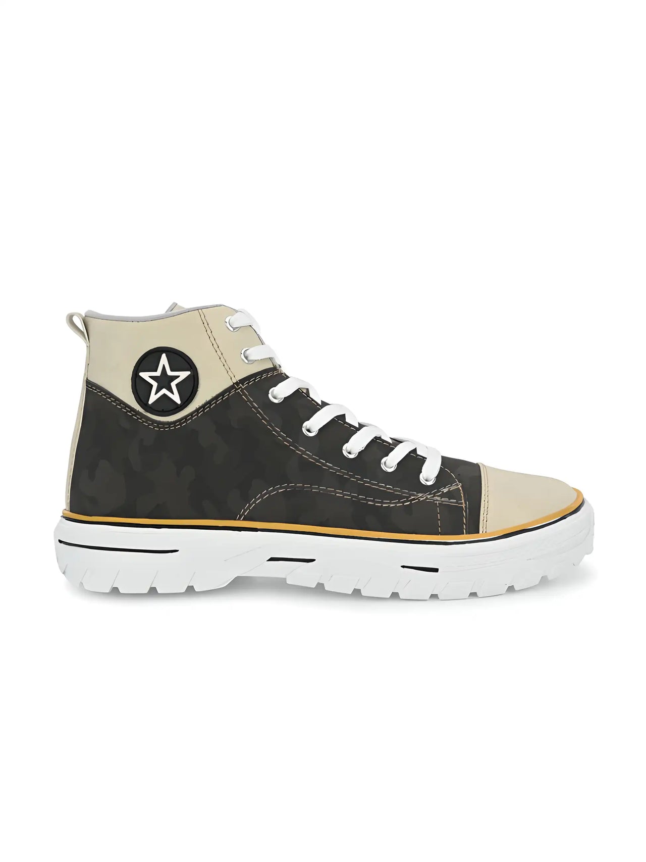 Bucik Men Yellow Synthetic Leather Lace-Up
Boots