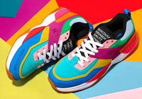 Thumbnail for Men's Stylish Rainbow Colourblocked Sneakers