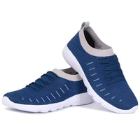 Thumbnail for FAST TRAX-22509-Zebra Grey T.Blue Running Shoes For Men