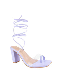 Thumbnail for Transparent Block & Strappy Heel Sandal For Women's