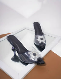 Thumbnail for Transparent Sandal Spool/Stiletto Heel Pump Shoes For Women's