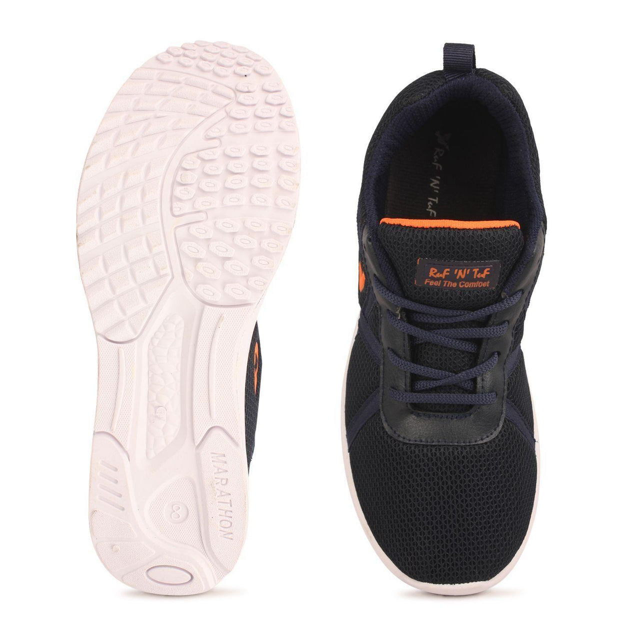 Monex New Latest Black-Orange Shoes For Mens